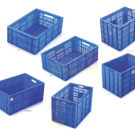 ARISTO Blue Flat Bottom Plastic Crates Series 600-400