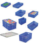 ARISTO Blue Flat Bottom Plastic Crates Series 500-325