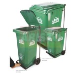 WHEEL WASTE BIN WITH PEDAL